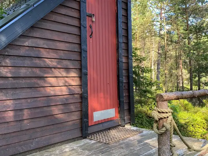 Entrance to the small cabin