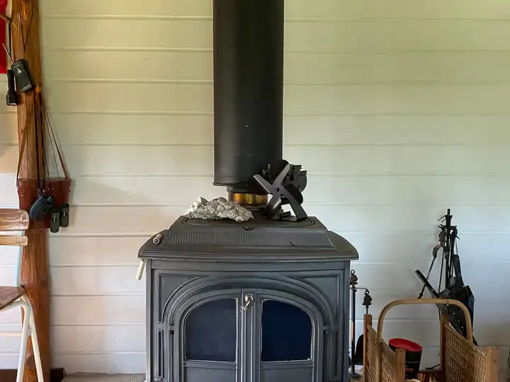 The wood stove