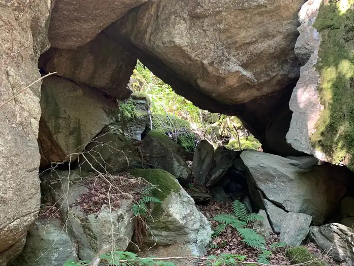 A boulder cave